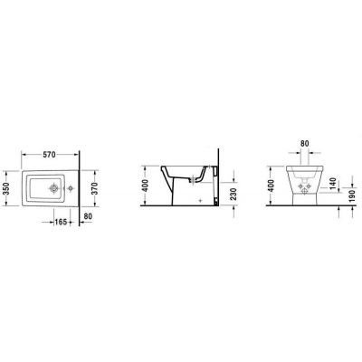 Duravit 2nd floor 0136100000 bidet stojący