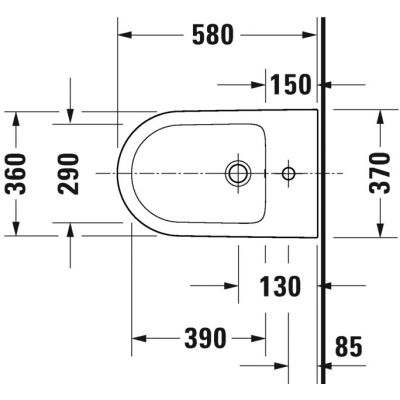 Duravit D-Neo 2295100000 bidet stojący