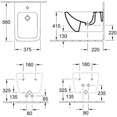 Villeroy & Boch Venticello 44110001 bidet wiszący