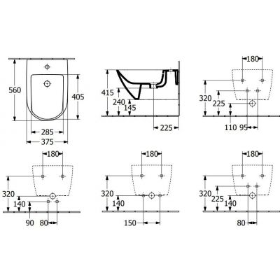 Villeroy & Boch Subway 3.0 447000R1 bidet wiszący biały