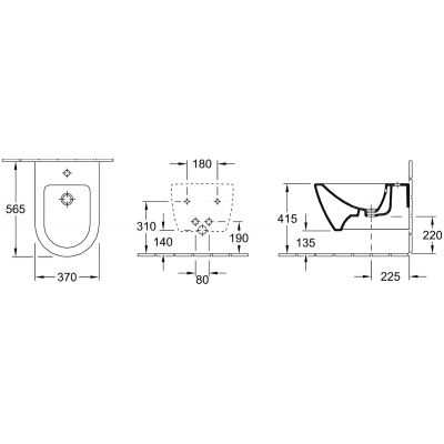 Villeroy & Boch Subway 2.0 540000R1 bidet wiszący