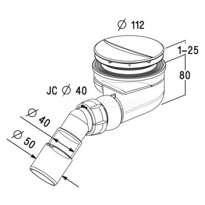 Radaway Turboflow TB90P syfon do brodzika