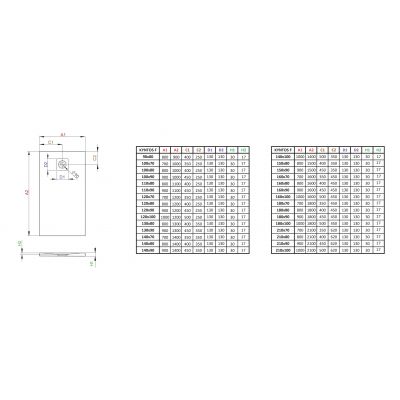Radaway Kyntos F HKF14010064 brodzik prostokątny 140x100 cm antracyt