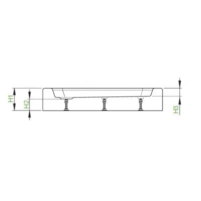 Radaway Laros D SLD9121701 brodzik prostokątny