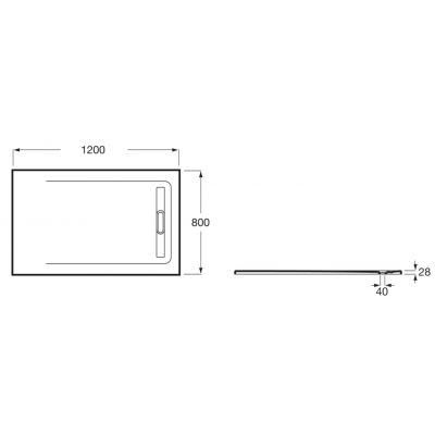 Roca Aquos AP6014B032001650 brodzik prostokątny