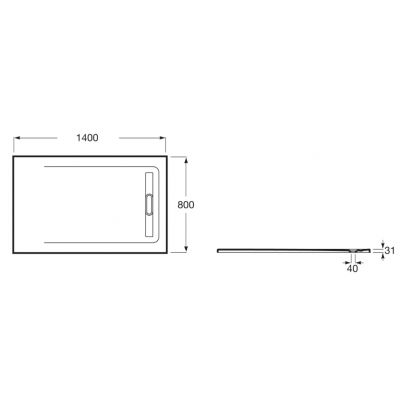 Roca Aquos AP60157832001660 brodzik prostokątny z syfonem