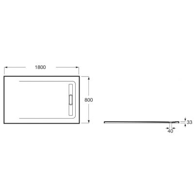 Roca Aquos AP60170832001100 brodzik prostokątny z syfonem