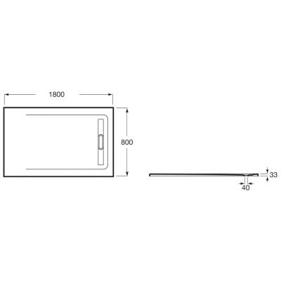Roca Aquos AP60170832001200 brodzik prostokątny z syfonem
