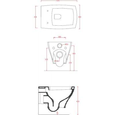 Art Ceram Jazz JZV0011700 miska wc wisząca z kołnierzem czarny