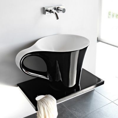 Art Ceram One Shot OSL0050150 umywalka 69x50 cm nablatowa biała-dwukolorowa-czarna