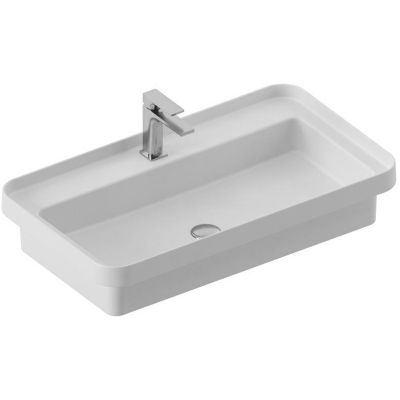 Art Ceram Fuori TFL0350100 umywalka 80.5x45.5 cm prostokątna wpuszczana biała