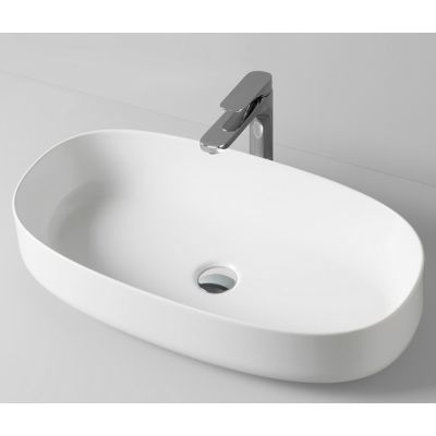 Art Ceram Cognac COL0050300 umywalka 68x35 cm owalna nablatowa czarna