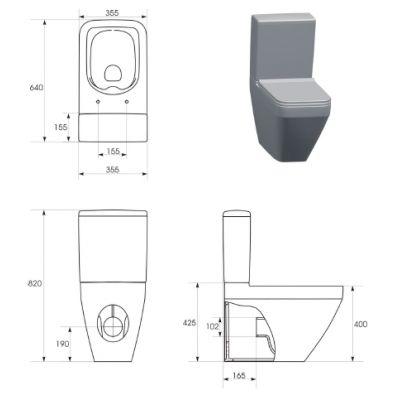 Cersanit Crea K114022 miska kompakt wc biały