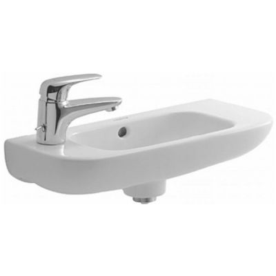 Duravit D-Code 07065000092 umywalka 50x22 cm półokrągła ścienna biała