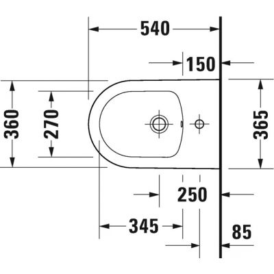 Duravit White Tulip 2293150000 bidet wiszący