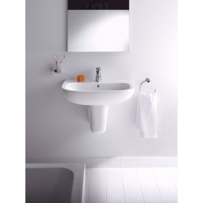 Duravit D-Code 23106000002 umywalka 60x46 cm półokrągła ścienna biała