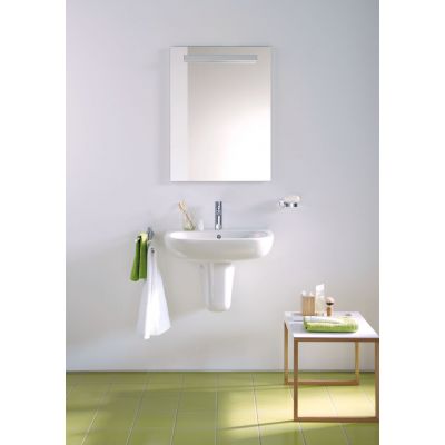 Duravit D-Code 23106000002 umywalka 60x46 cm półokrągła ścienna biała