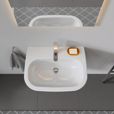 Duravit D-Code 23106000002 umywalka 60x46 cm półokrągła ścienna biała