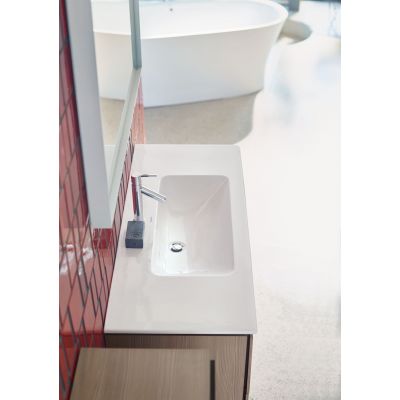 Duravit ME by Starck 2336120000 umywalka 123x49 cm prostokątna ścienna-meblowa-z blatem biała