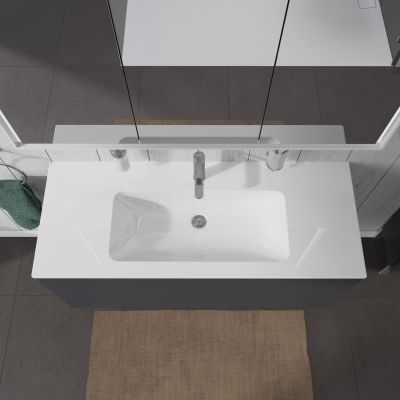 Duravit ME by Starck 2336120000 umywalka 123x49 cm prostokątna ścienna-meblowa-z blatem biała