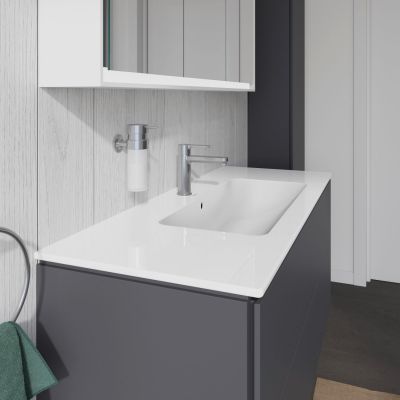 Duravit ME by Starck 2336120000 umywalka 123x49 cm prostokątna ścienna-meblowa-z blatem biała