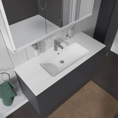 Duravit ME by Starck 2336120000 umywalka 123x49 cm prostokątna ścienna-meblowa-z blatem biała