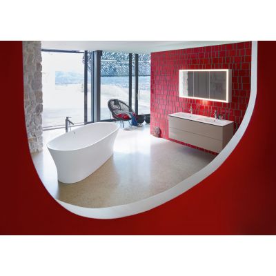 Duravit ME by Starck 2336130000 umywalka 130x49 cm prostokątna ścienna-meblowa-podwójna biała