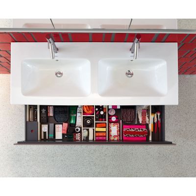 Duravit ME by Starck 2336130000 umywalka 130x49 cm prostokątna ścienna-meblowa-podwójna biała