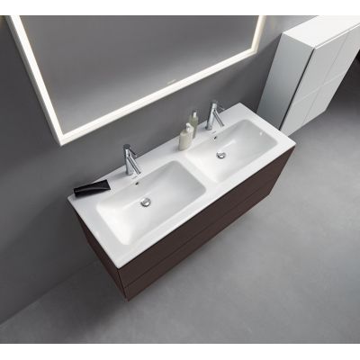 Duravit ME by Starck 2336130000 umywalka 130x49 cm prostokątna ścienna-meblowa-podwójna biała