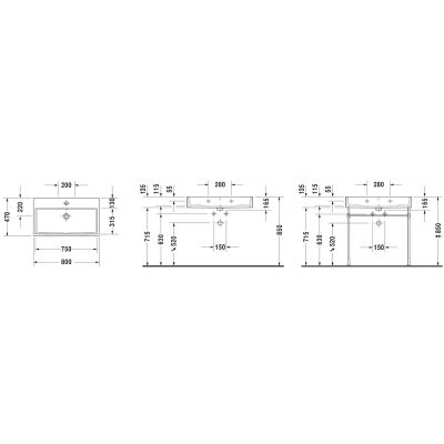 Duravit Vero Air 2350800000 umywalka 80x47 cm prostokątna meblowa biała