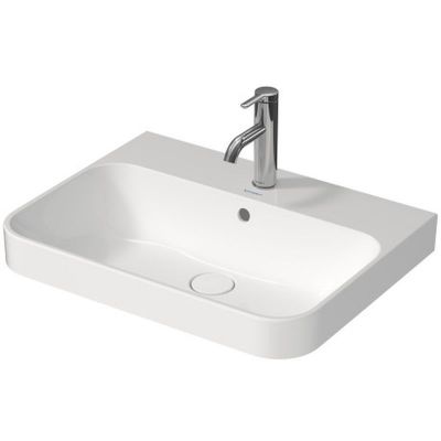 Duravit Happy D.2 2360606100 umywalka 60x46 cm prostokątna nablatowa biała-antracyt