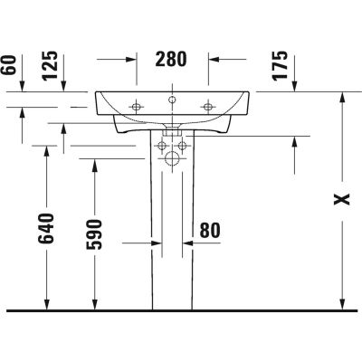 Duravit No. 1 23756000002 umywalka 60x46 cm prostokątna meblowa biała