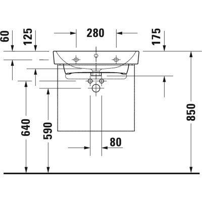 Duravit No. 1 23756000002 umywalka 60x46 cm prostokątna meblowa biała