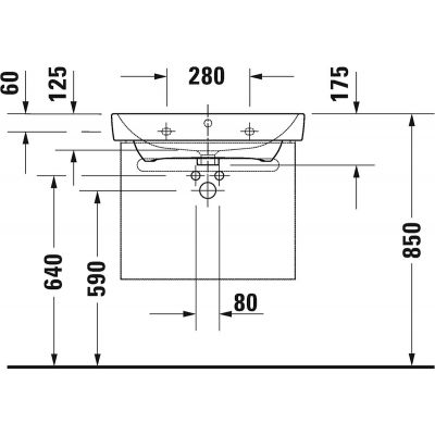 Duravit No. 1 23756500002 umywalka 65x46 cm prostokątna meblowa biała