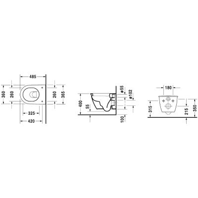 Duravit Darling New 2549090000 miska wc wisząca biały