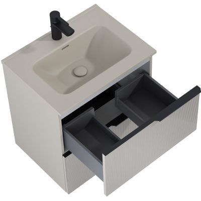 Elita Skappa RE040603067020 umywalka 60.8x46 cm prostokątna meblowa brąz/beż