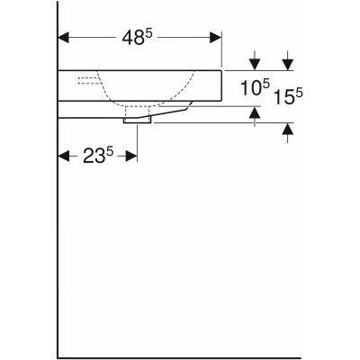 Geberit iCon 124560000 umywalka 60x48 cm prostokątna nablatowa biała