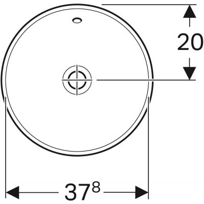 Geberit Variform 500701002 umywalka 40x40 cm okrągła wpuszczana biała