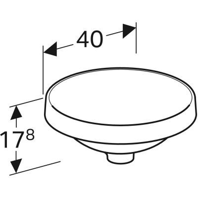 Geberit Variform 500703002 umywalka 40x40 cm okrągła wpuszczana biała