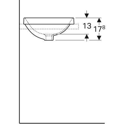 Geberit Variform 500703002 umywalka 40x40 cm okrągła wpuszczana biała