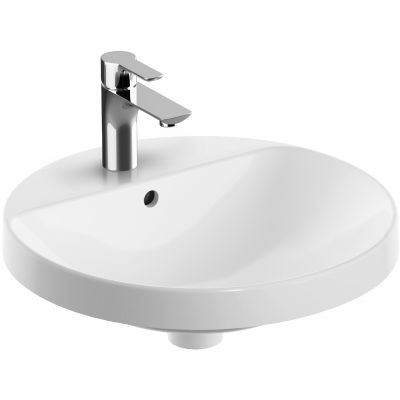 Geberit Variform 500704002 umywalka 48x48 cm okrągła wpuszczana biała