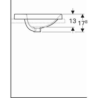Geberit Variform 500704002 umywalka 48x48 cm okrągła wpuszczana biała