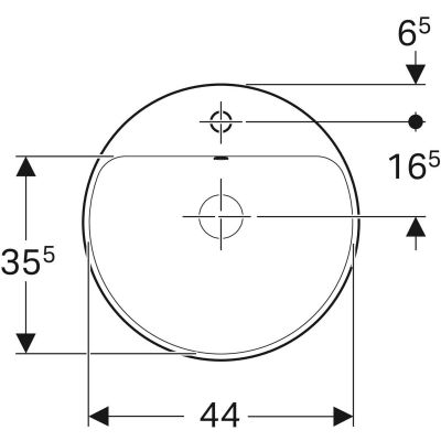 Geberit Variform 500704002 umywalka 48x48 cm okrągła wpuszczana biała