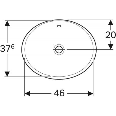 Geberit Variform 500709002 umywalka 50x40 cm owalna wpuszczana biała