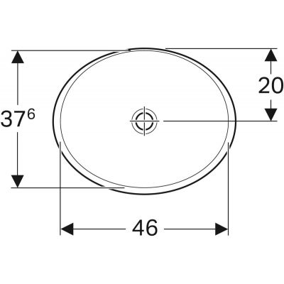 Geberit Variform 500710002 umywalka 50x40 cm owalna wpuszczana biała