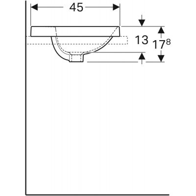 Geberit Variform 500715002 umywalka 50x45 cm owalna wpuszczana biała