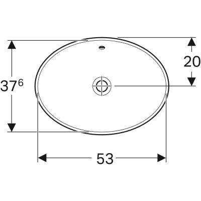 Geberit Variform 500717002 umywalka 55x40 cm owalna wpuszczana biała