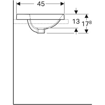 Geberit Variform 500722012 umywalka 55x45 cm owalna wpuszczana biała