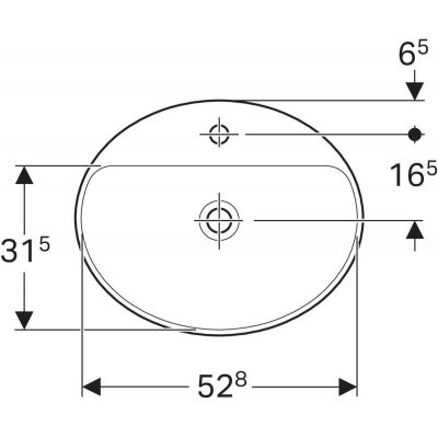 Geberit Variform 500723012 umywalka 55x45 cm owalna wpuszczana biała