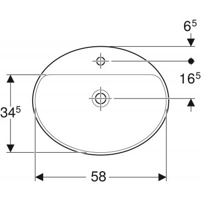Geberit Variform 500726002 umywalka 60x48 cm owalna wpuszczana biała